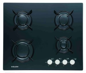 Table de cuisson verre gaz 60 cm Glem GV64BK