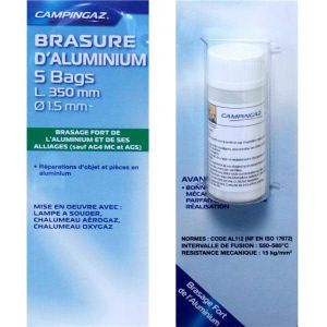 3 Lots de 5 Baguettes Brasure Campingaz ALU D1.5 + FLUX - 2000031411