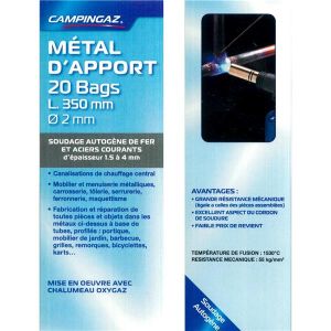 3 Lots de 20 baguettes de métal d´apport - Ø2MM - CAMPINGAZ 38194