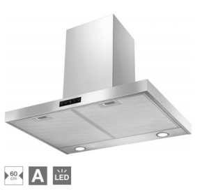 HOTTE DÉCORATIVE MURALE BOX FINE 60 CM INOX Airlux AHBF670IX