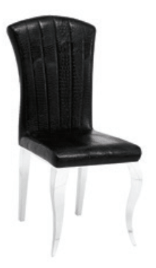  Lot de 6 chaises louis croco noir Eurodesign L105CN