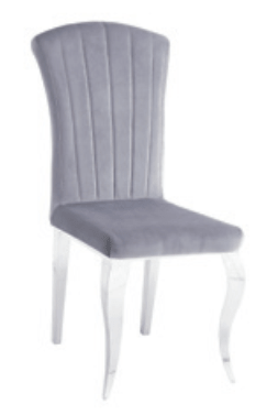 Lot de 6 chaises louis velours gris Eurodesign L105VG