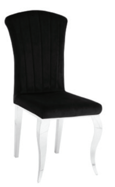  Lot de 6 chaises louis velours noir Eurodesign L105VN