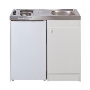 Kitchenette complète 100cm : domino électrique + avec réfrigérateur 100M2P114DE