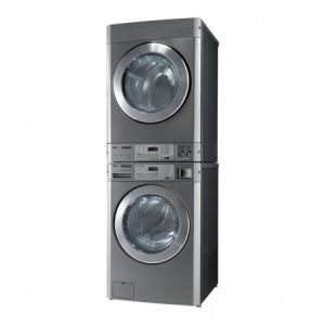 Colonne lave-linge et sèche-linge professionnel avec monnayeur à pièces intégré - LG -COL11LESEMI