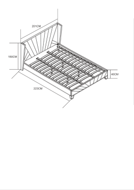 Lit Bonifacio Beige 180x200 cm