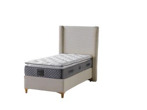 LIT COFFRE VENUS COTELE TAUPES 90x190CM EURODESIGN VENUS-TAUPE-90