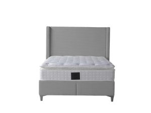 LIT COFFRE VENUS COTELE GRIS 160x200CM EURODESIGN VENUS-GRIS-160