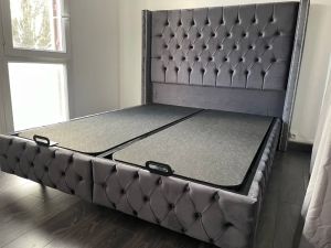 Lit coffre BOX clouté 160×200 cm EURODESIGN CLOU-VAN-160