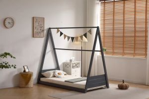 LIT ENFANT TIPI GRIS 90x190CM EURODESIGN ENF45-TIP-G