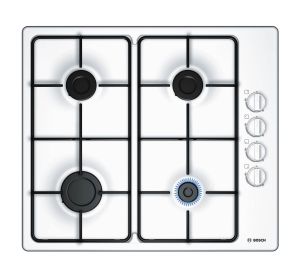 Table de cuisson gaz émaillée blanche 60cm Bosch PBP6B2B80(F)