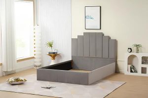 Cadre de lit PIANO velours 140x190cm EURODESIGN PIANO G 140