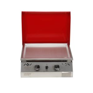 Plancha Gaz 6 kW Plaque inox  Capot Rouge Nespress RECPLURO