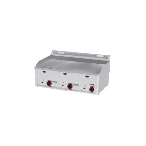 Plaque à snacker Chrome Rainurée Texturée 99 Gaz CASSELIN C6PASCRTG99