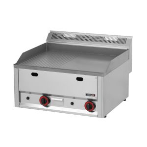 Plaque à snacker Fonte Rainurée Lisse 66 Gaz CASSELIN C6PASFRLG66