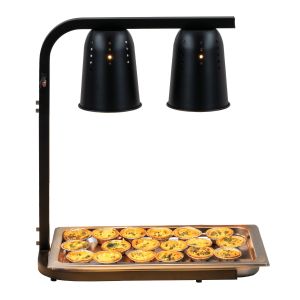 PONT CHAUFFANT 2 LAMPES INFRAROUGES NOIR CASSELIN CPC2LN