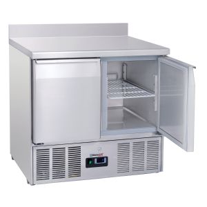 SALADETTE - DESSERTE RÉFRIGÉRÉE AVEC DOSSERET 2 PORTES GN 1/1 CASSELIN CSAD2P