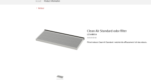  Clean Air Standard odor filter SIEMENS LZ16IBB14