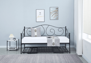 BANQUETTE LIT EN METAL NOIR EURODESIGN BF115N