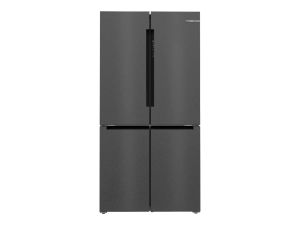  Série 4, Réfrigérateur multi-portes congélateur en bas, 183 x 90.5 cm, Acier brossé noir anti-traces, Total No Frost BOSCH KFN96AXEA