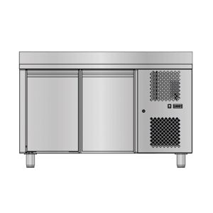 TABLE REFRIGERÉE NÉGATIVE GN 1/1 - 2 PORTES - PROF 700 MM - AVEC DOSSERET