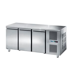 TABLE REFRIGERÉE NÉGATIVE GN 1/1 - 3 PORTES - PROF 700 MM - SANS DOSSERET
