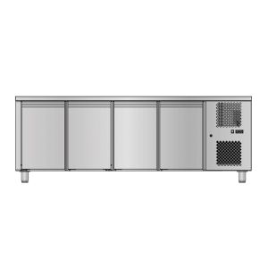 TABLE REFRIGERÉE POSITIVE GN 1/1 - 4 PORTES - PROF 700 MM - SANS DOSSERET
