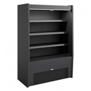 VITRINE RÉFRIGÉRÉE MURALE NOIRE - LARG. 1280 MM