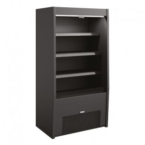 VITRINE RÉFRIGÉRÉE MURALE NOIRE - LARG. 980 MM