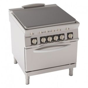 Fourneau plaque de mijotage sur four statique électrique GN2/1 - Gamme 700 - Module 400 -Tecnoinox PPF8E7