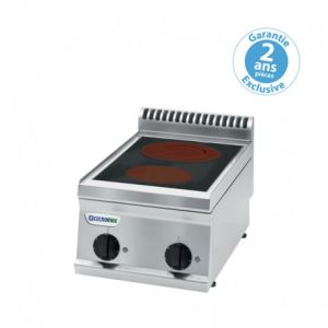 Plaque de cuisson électrique vitrocéramique - 2 plaques - Gamme 700 - PCC35E7 - Tecnoinox