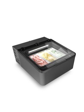 Vitrine pour bac de conservation pour crème glacée, 20 L, 90 W Isotech MINI CREAM 2V LED 2X 5L BACS
