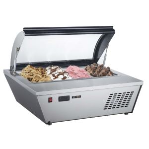 Vitrine à glaces à poser 4 x GN 1/3 CASSELIN CVG413B