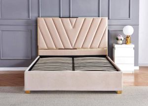 LIT VERA VELOURS BEIGE 160x200 cm EURODESIGN 745BEG160