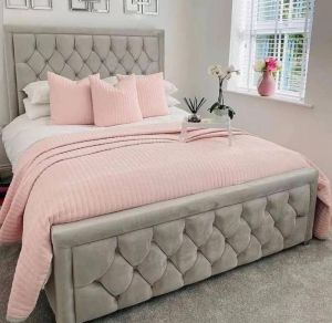 CADRE DE LIT ROMA GRIS 160 EURODESIGN ROMAG160