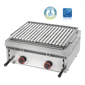 Wood Steak Grill Gaz pierre de lave SOFRACA PBI60