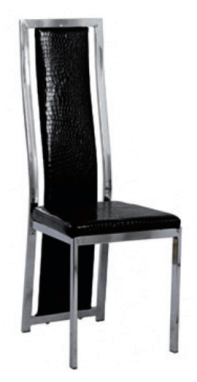  Lot de 6 chaises dana croco noir Eurodesign Y20CN