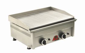 Plaque hamburgers gaz en acier 2 brûleurs SOFRACA NR600